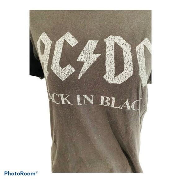 Vintage Old Navy AC DC T-Shirt Juniors Size Large Black Collectible Cotton Blend - Picture 2 of 6